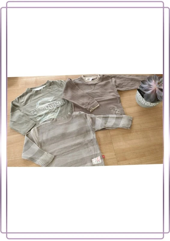 Lot truien 2 jaar Kaki – photo 2